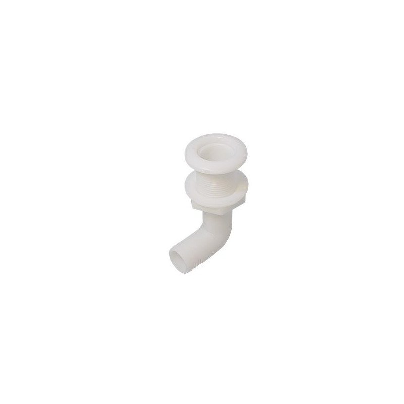 Borddurchbruch Acetal 3/4' weiß  90°-Winkel