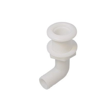 Borddurchbruch Acetal 3/4' weiß  90°-Winkel
