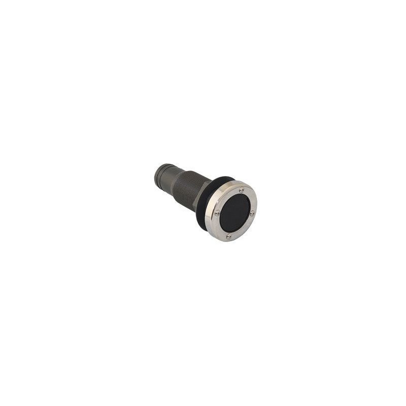 Borddurchbruch Acetal 1 1/2' Edelst.kappe+Ventil