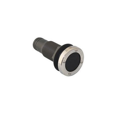 Borddurchbruch Acetal 1 1/2' Edelst.kappe+Ventil