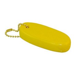 Schlüsselanhänger Schaumstoff oval 85x35x20mm, gelb 10St.