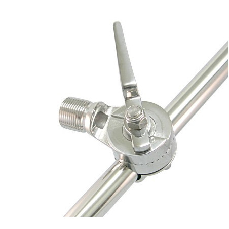 Antennenkipphalter für Reling A4 für Rohr 22/25mm, 1'-14 UNS