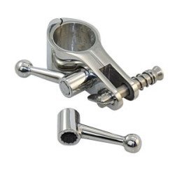Rohrgelenkstück mit Knebel, aufklappbar A4 für Rohr 30mm, Klappnasenb. 6mm