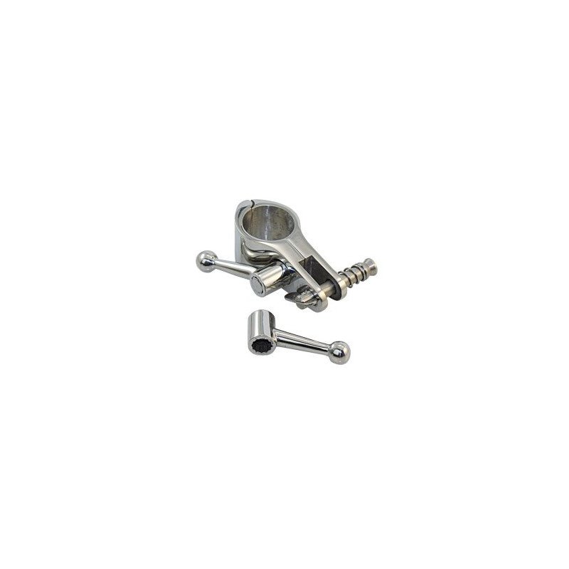 Rohrgelenkstück mit Knebel, aufklappbar A4 für Rohr 30mm, Klappnasenb. 6mm
