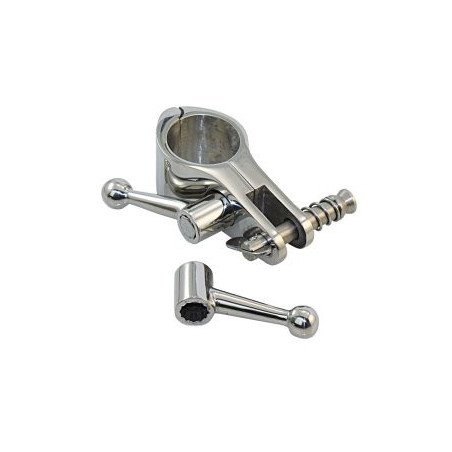 Rohrgelenkstück mit Knebel, aufklappbar A4 für Rohr 30mm, Klappnasenb. 6mm