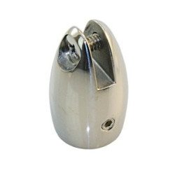 Rohrendkappe mit Gabel A4 für Rohr 22mm, Schraube 6,4mm