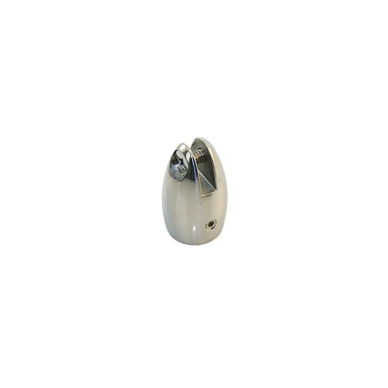 Rohrendkappe mit Gabel A4 für Rohr 22mm, Schraube 6,4mm