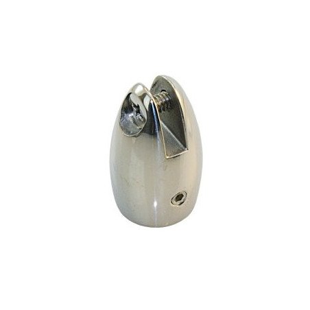 Rohrendkappe mit Gabel A4 für Rohr 22mm, Schraube 6,4mm