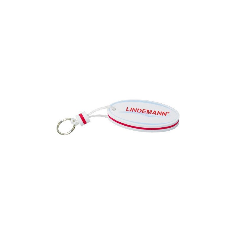 LINDEMANN Schlüsselanhänger Schaumstoff oval weiß