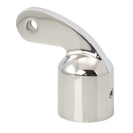 Rohrendkappe 90° gebogen A4 für Rohr 25mm, Auge 6,6mm