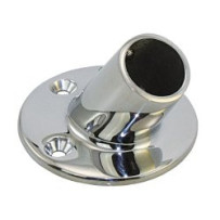 Relingfuß 60°, rund A4 für Rohr 22mm