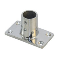 Relingfuß 90°, rechteckig A4 für Rohr 25mm