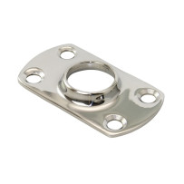 Relingfuß zum Anschweißen 90°, rechteckig A4 für Rohr 25mm