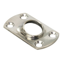 Relingfuß zum Anschweißen 60°, rechteckig A4 für Rohr 25mm