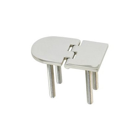 Scharnier mit Gewinde A4 70x40x3,5mm, M6x45mm