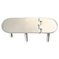 Scharnier mit Gewinde A4 126x40x3,5mm, M6x45mm