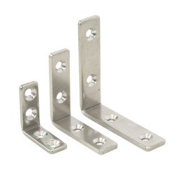 Winkelverbinder, poliert A2 61x15mm