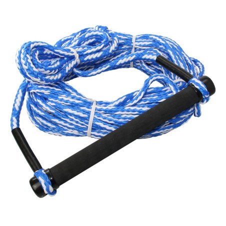 Wasserskileine mit standard Griff, schwimmfähig 23m blau