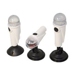 LED Nav-Licht Signal weiß Super-Saugfuß  20cm hoch