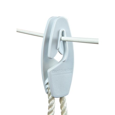 FASTFENDER Fenderhaken Sail PA für Seil 6-10mm, Draht 8mm weiß 2St.