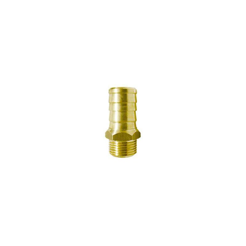 Schlauchtülle mit Außengew. ohne Flansch Ms 1/2' für Schlauch 13mm