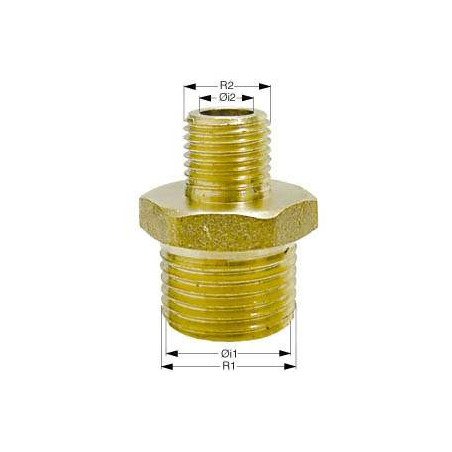 Reduzierstück mit Außengew. Ms 3/8' - 1/8'