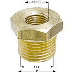 Reduzierstück mit Außen-,Innengew. Ms 1-1/2' - 3/4'