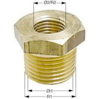 Reduzierstück mit Außen-,Innengew. Ms 1-1/2' - 1-1/4'