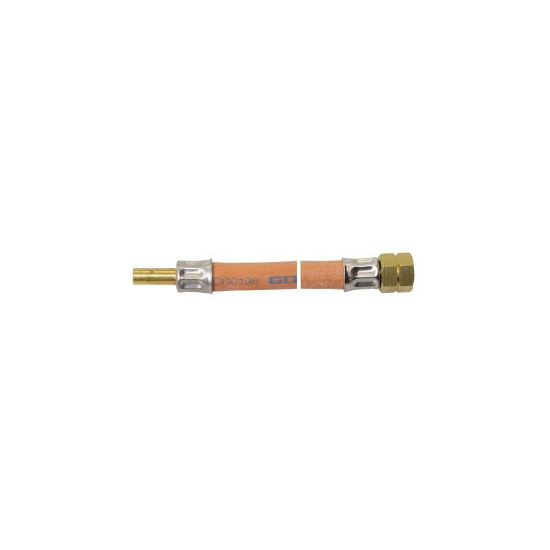 Gas-Schlauchleitung mit Rohrstutzen RST8 und Überwurfmutter 1/4'L 0,4m
