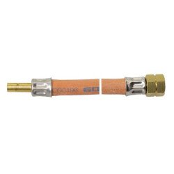 Gas-Schlauchleitung mit Rohrstutzen RST8 und Überwurfmutter 1/4'L 0,8m