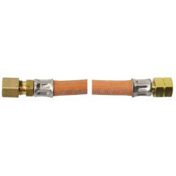 Gas-Schlauchleitung mit Rohrverschr. RVS8 und Überwurfmutter 1/4'L 0,4m