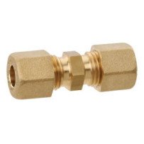 Rohrverbinder, gerade Messing beids. Rohrverschr. RVS8