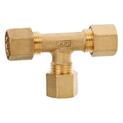 Rohrverbinder, T-Stück Messing mit Rohrverschr. RVS8