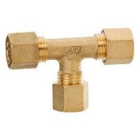 Rohrverbinder, T-Stück Messing mit Rohrverschr. RVS8