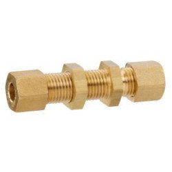 Rohrverbinder für Schottwand Messing beids. Rohrverschr. RVS8