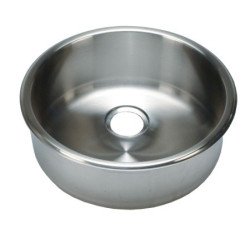 BARKA Waschbecken zylindrisch Edelstahl satin 300x125mm