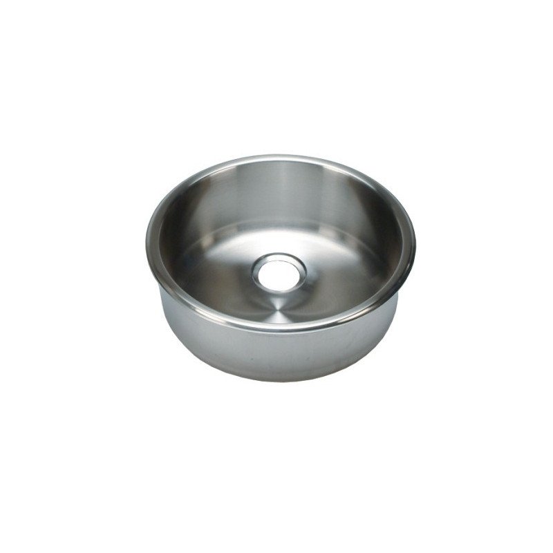 BARKA Waschbecken zylindrisch Edelstahl satin 300x125mm