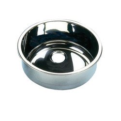 BARKA Waschbecken zylindrisch Edelstahl poliert 260x180mm