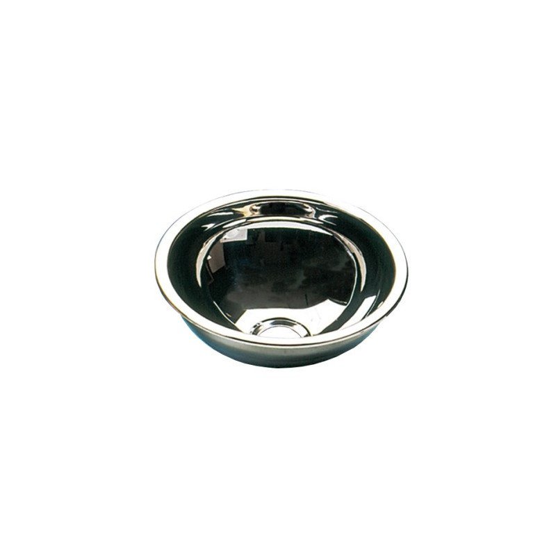 BARKA Waschbecken oval Edelstahl poliert 355x240x125mm