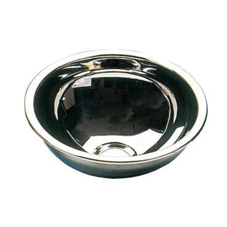 BARKA Waschbecken oval Edelstahl poliert 355x240x125mm