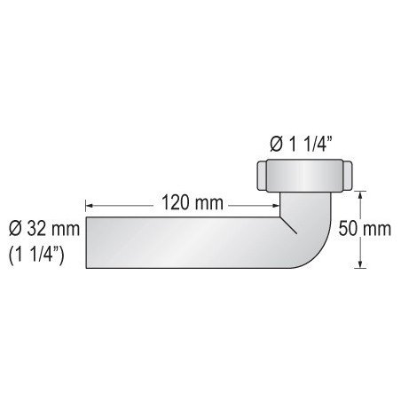BARKA Rohrwinkel mit Gewinde 1-1/4' für Schlauch 32mm