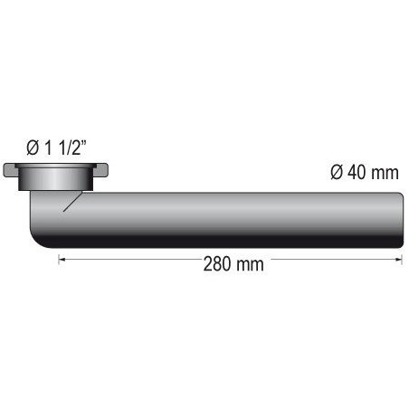 BARKA Rohrwinkel mit Gewinde 1-1/2' für Schlauch 40mm