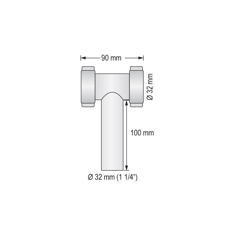 BARKA Abflussrohr, T-Stück für Rohr/Schlauch 32mm BARKA Abflussrohr, T-Stück für Rohr/Schlauch 32mm