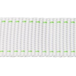 Gurtband, schwer Dyneema 25mm weiß/grün 50m
