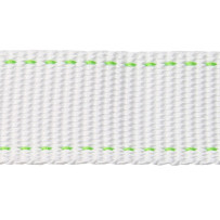 Gurtband, schwer Dyneema 25mm weiß/grün 50m
