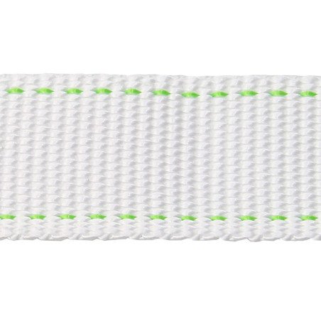 Gurtband, schwer Dyneema 25mm weiß/grün 50m