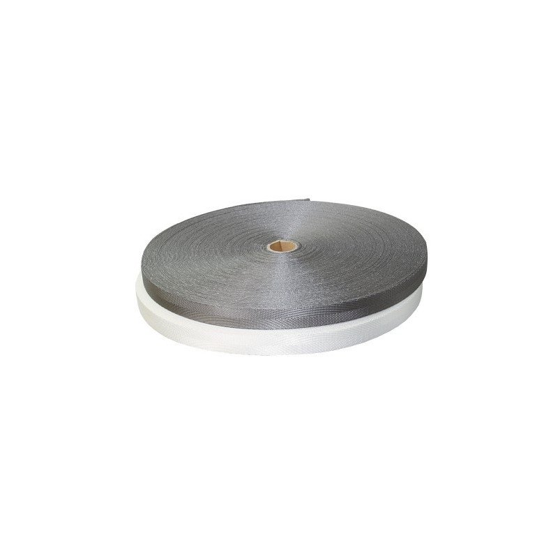 Gurtband PES 24-26mm weiß 100m
