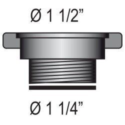 BARKA Reduzierstück von Gewinde 1-1/2' auf 1-1/4'