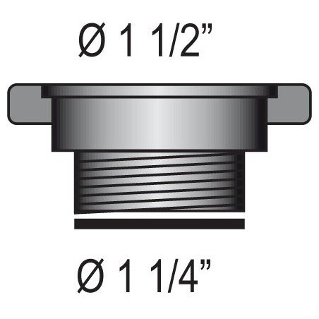 BARKA Reduzierstück von Gewinde 1-1/2' auf 1-1/4'