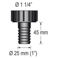 BARKA Schlauchanschluss mit Gewinde 1-1/4' für Schlauch 25mm
